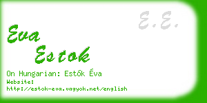 eva estok business card